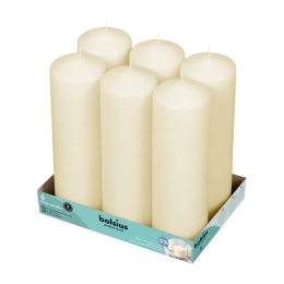 Bolsius - Pillar Candles - 250/80 - Ivory - 6 pieces